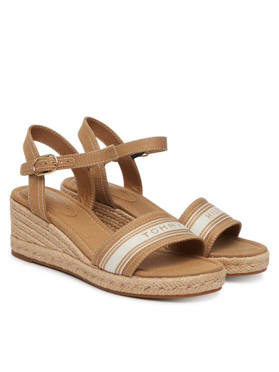 Tommy Hilfiger Tommy Hilfiger Espadrilles Mid Wedge Espad Webbing FW0FW09230 Bézs