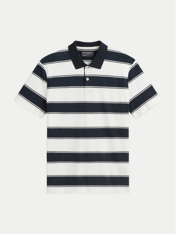 Marc O'Polo Marc O'Polo Тениска с яка и копчета 522 2145 53046 Черен Regular Fit