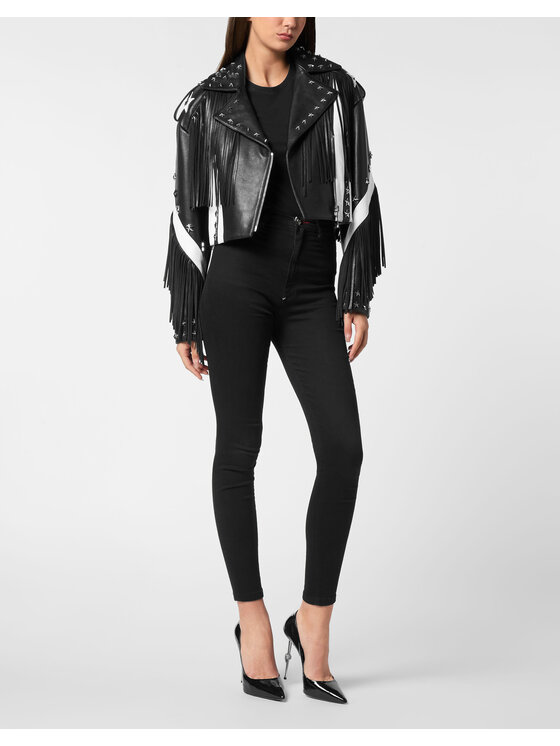 PHILIPP PLEIN PHILIPP PLEIN Kurtka skórzana 26381 Czarny