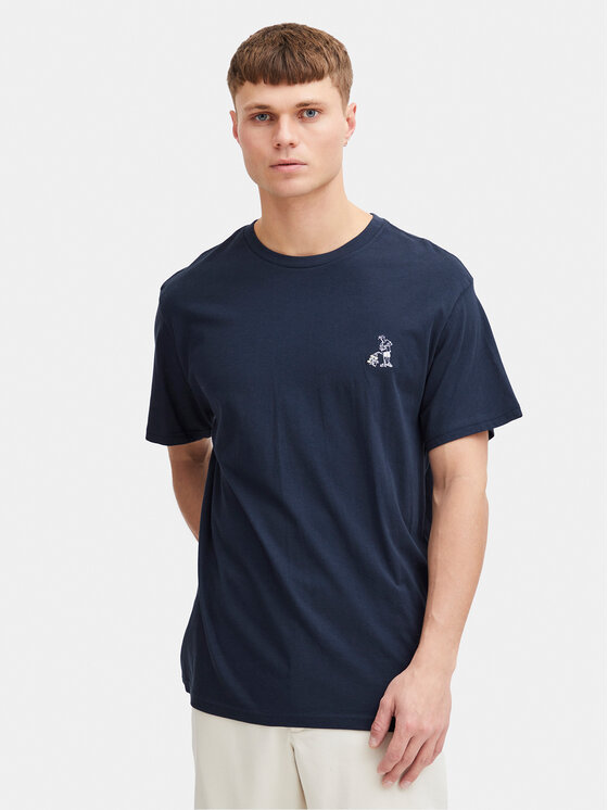 Solid Solid Tricou Ilias 21108139 Bleumarin Regular Fit
