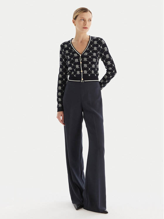 Fracomina Fracomina Kardigāns FR25WT8036K414F8 Tumši zils Regular Fit