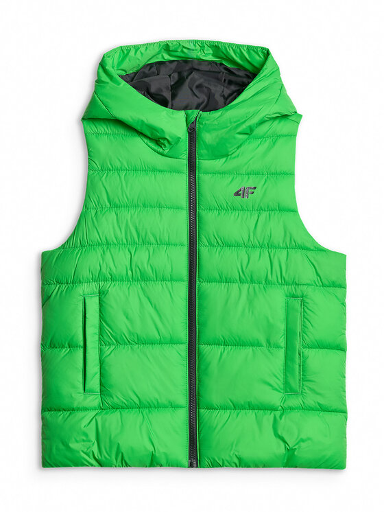 4F 4F Kamizelka OUTERWEAR Zielony Regular Fit