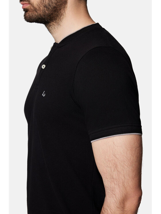 Lancerto Lancerto Polo Robbie PO073124000017 Czarny Regular Fit