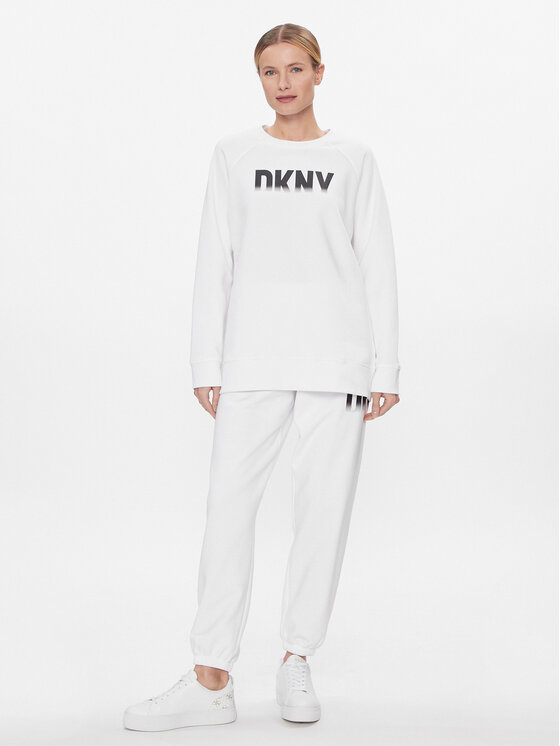 DKNY Sport DKNY Sport Dressipüksid DP3P3379 Valge Relaxed Fit