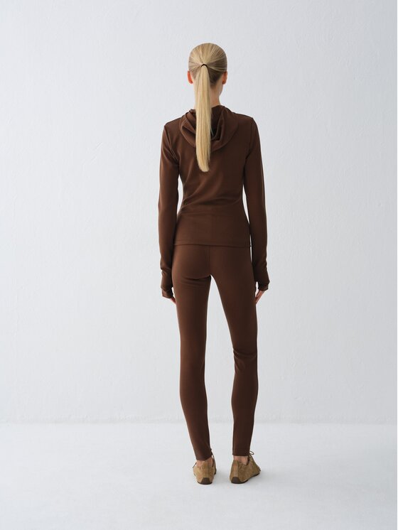 La Mania La Mania Bluza MANDIE Brązowy ciemny Basic Fit