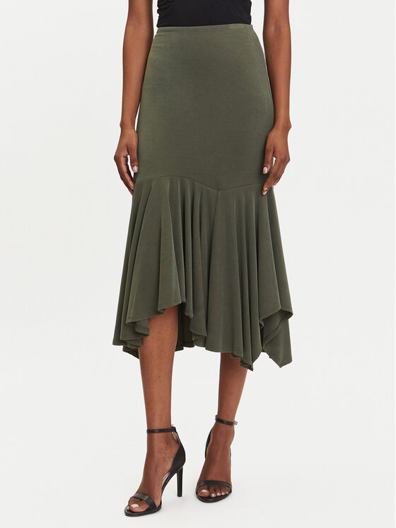 Guess Guess Midi sukně W5YD85 KCTB2 Zelená Regular Fit