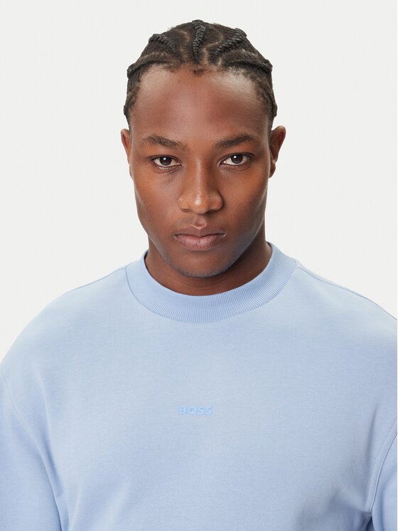BOSS BOSS Pulóver WeSmallcrew 50514541 Kék Relaxed Fit