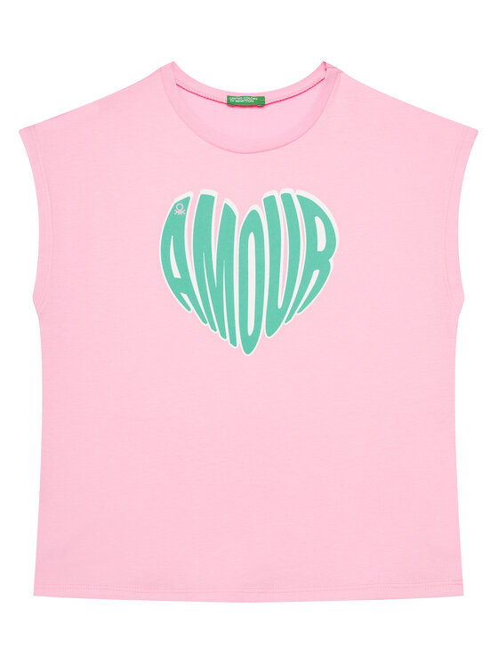 United Colors Of Benetton Top 3JERC10PB Różowy Regular Fit