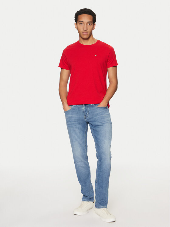 Tommy Jeans Tommy Jeans T-krekls DM0DM04411 Sarkans Slim Fit
