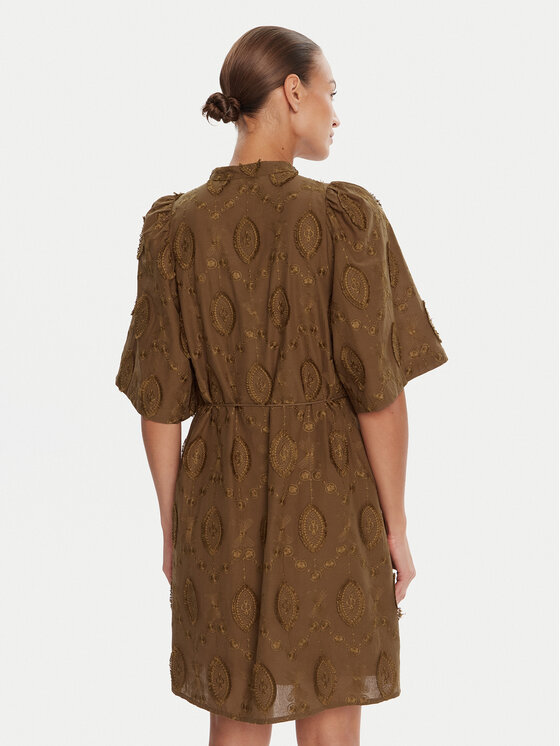 Bruuns Bazaar Bruuns Bazaar Рокля тип риза Canterbury Imilia BBW4504 Кафяв Straight Fit