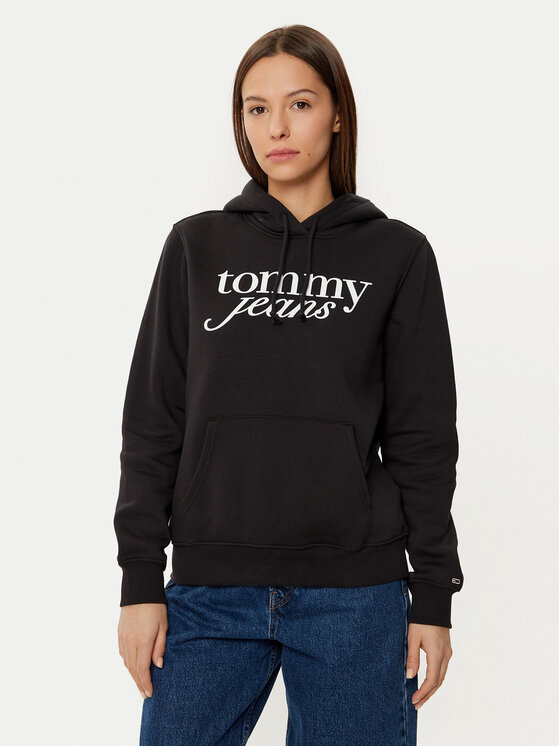 Tommy Jeans Mikina DW0DW20170 Čierna Regular Fit