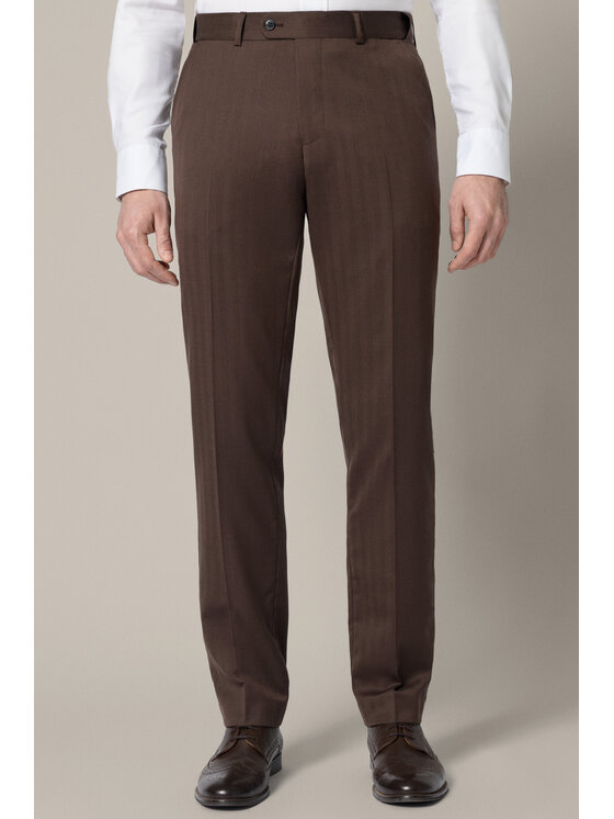 Lancerto Lancerto Garnitur Linares GA073126000016 Brązowy Slim Fit