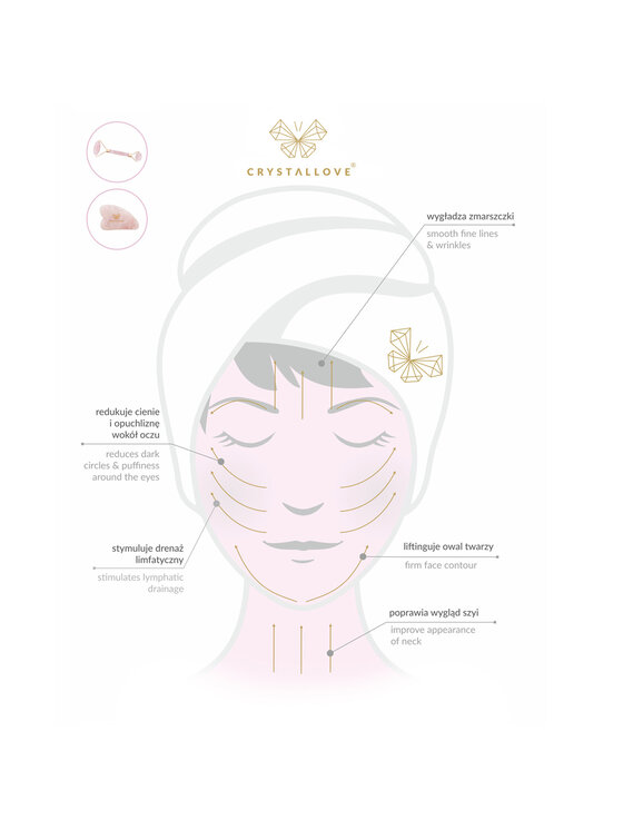 Crystallove Crystallove Gua sha obsydian Kamień Gua Sha