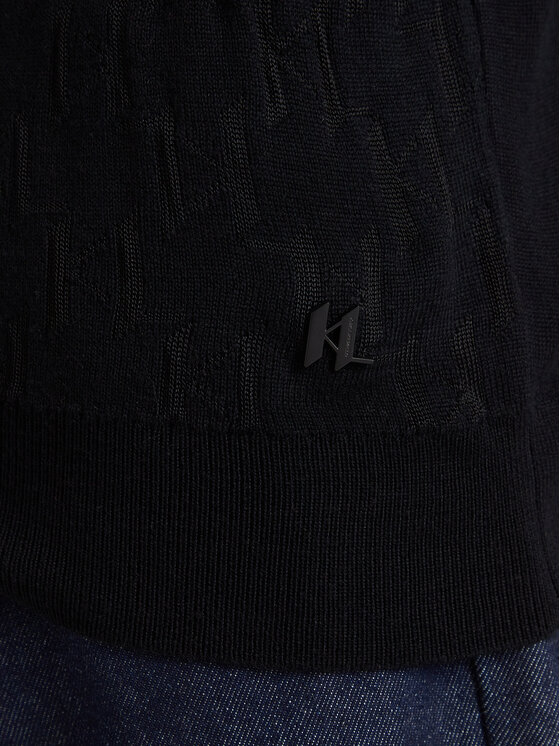 KARL LAGERFELD KARL LAGERFELD Golf 655012 564302 Czarny Regular Fit