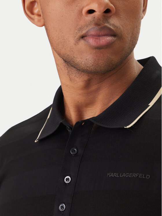 KARL LAGERFELD KARL LAGERFELD Polokošeľa 745006 562201 Čierna Regular Fit
