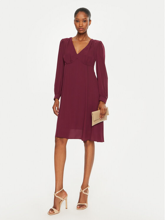 Rinascimento Rinascimento Kokteiļkleita CFC0120500003 Bordo Regular Fit