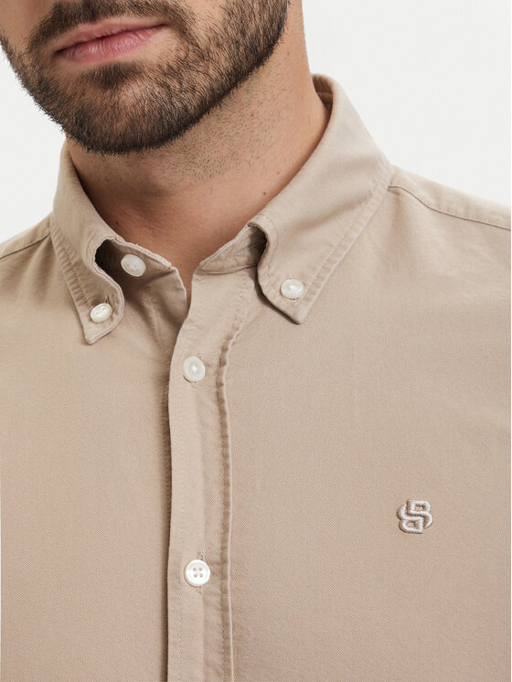 BOSS BOSS Сорочка H-Roan 50555920 Бежевий Slim Fit