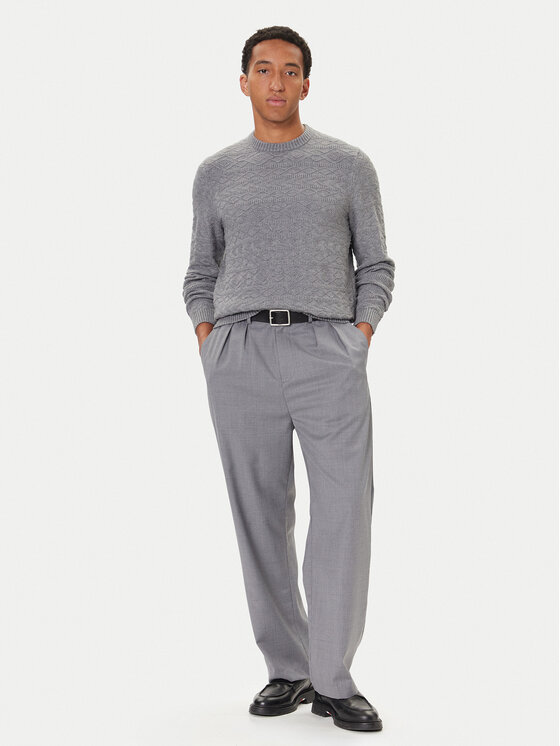 Guess Guess Pulover M5BR42 Z2ZK2 Gri Regular Fit