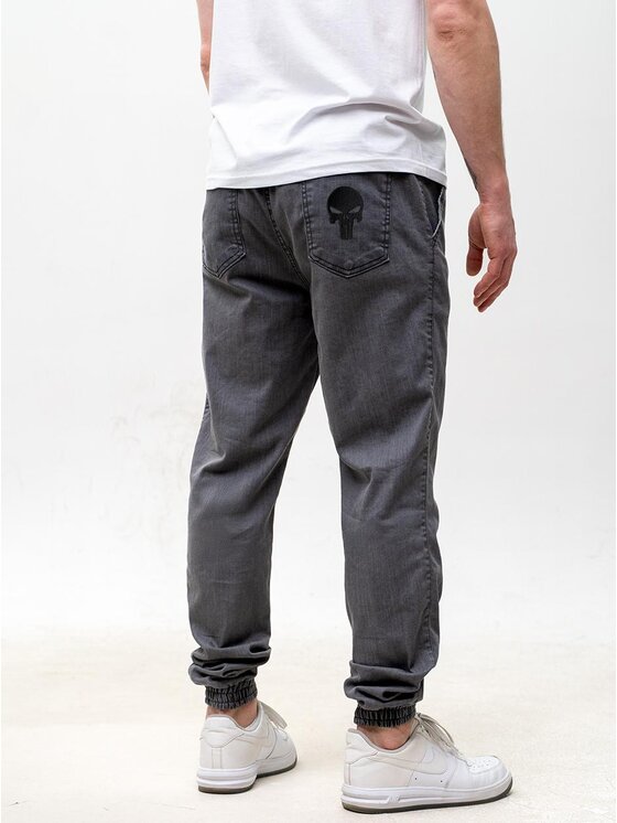 Marvel Męskie Marvel Joggery, rozmiar M Szare, Punisher dark Small M