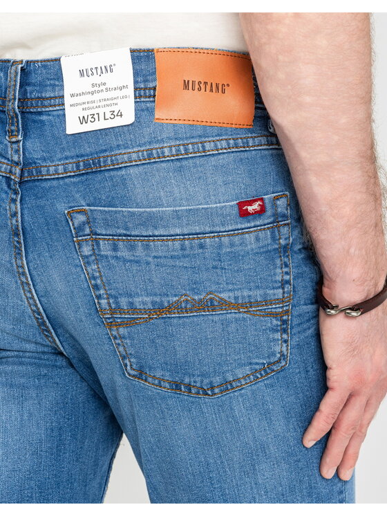 Mustang Mustang Jeansy Washington straight Niebieski Straight Fit
