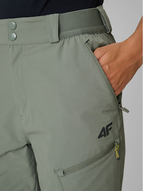 4F 4F Outdoorové kalhoty INBETWEEN TRAIL Khaki Regular Fit