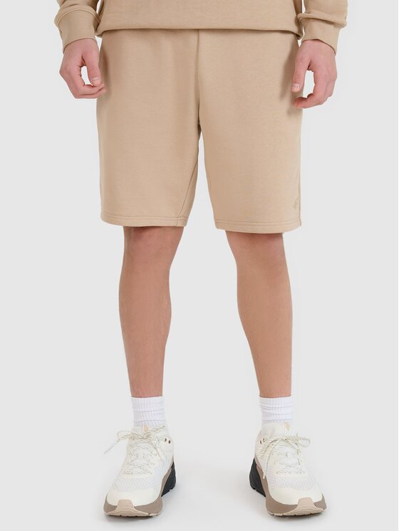 4F 4F Pantaloncini di tessuto 4FWSS25TSHOM571-83S Marrone Regular Fit