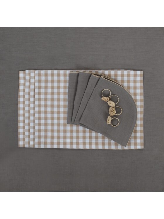Roseberry Home Roseberry Home Podkładka na stół Beige Gingham Beżowy