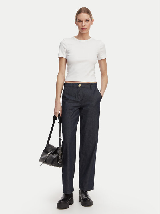 Armani Exchange Armani Exchange Kalhoty z materiálu XW002257 AF21337 MB001 Tmavomodrá Relaxed Fit