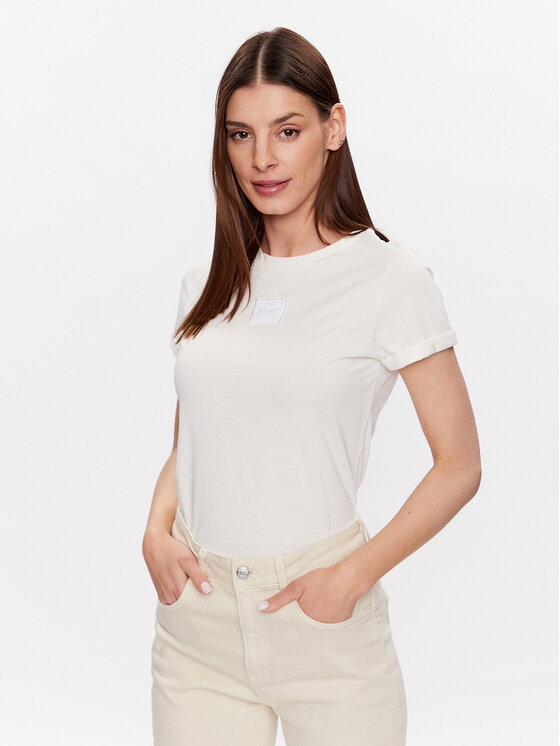 HUGO Hugo T-Shirt Slim Tee_1 50479489 Écru Slim Fit