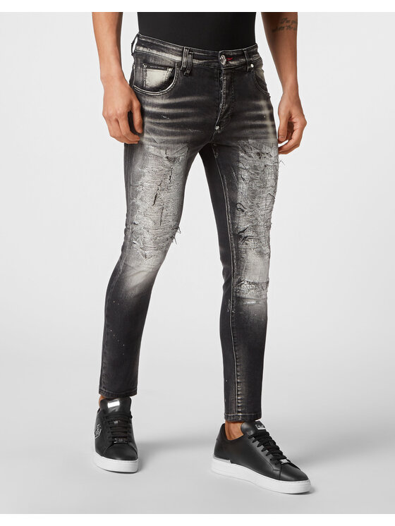 PHILIPP PLEIN PHILIPP PLEIN Džínsy 659 Čierna Skinny Fit