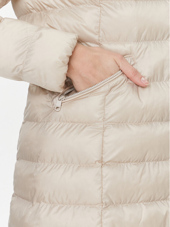 Tommy Hilfiger Tommy Hilfiger Cappotto invernale Global Stripe WW0WW39863 Beige Slim Fit