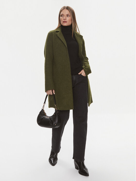 Culture Culture Płaszcz wełniany Cubirgith 50106972 Zielony Classic Fit