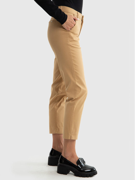 BIG STAR BIG STAR Spodnie materiałowe DANAI_801_350 Beżowy Chino Fit