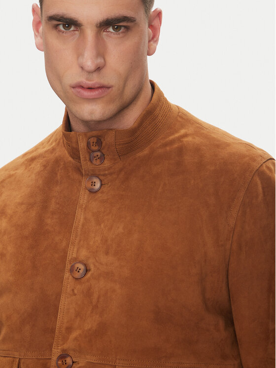 Serge Pariente Serge Pariente Lederjacke Starter Vs Braun Regular Fit