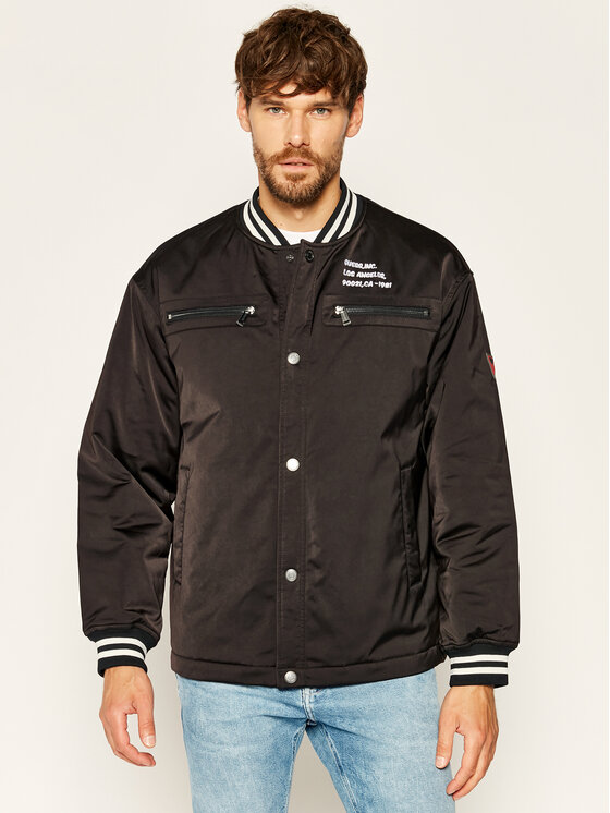 Guess Guess Μπόμπερ μπουφάν New Varsity M0YL52 WD300 Μαύρο Regular Fit