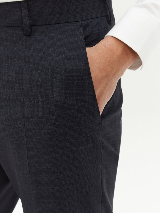 BOSS BOSS Garnitur Huge 50534914 Granatowy Slim Fit