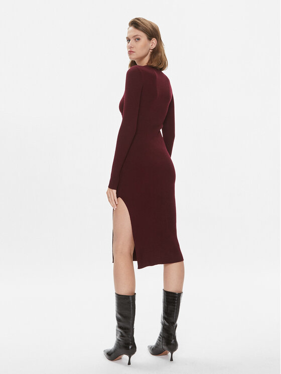 PINKO Pinko Φόρεμα υφασμάτινο Leone 101845 A15S Μπορντό Slim Fit