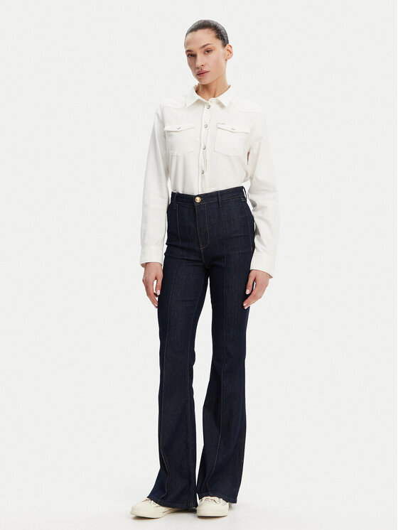 Guess Guess Marškiniai W5GH35 D5NW1 Balta Regular Fit
