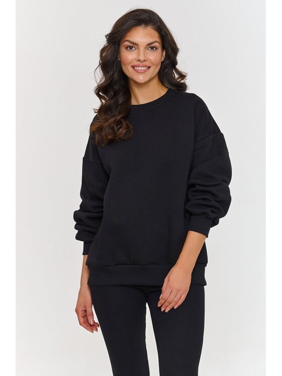 Makadamia Makadamia Dres A1 Czarny Loose Fit