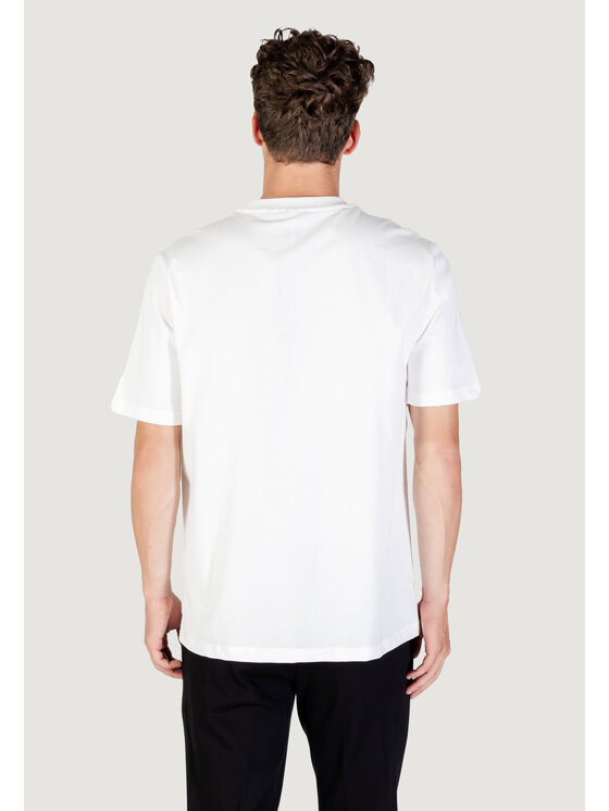 Antony Morato Antony Morato T-shirt RELAXED WITH RUBBER FLOCK LOGO PRINT Bianco Relaxed Fit