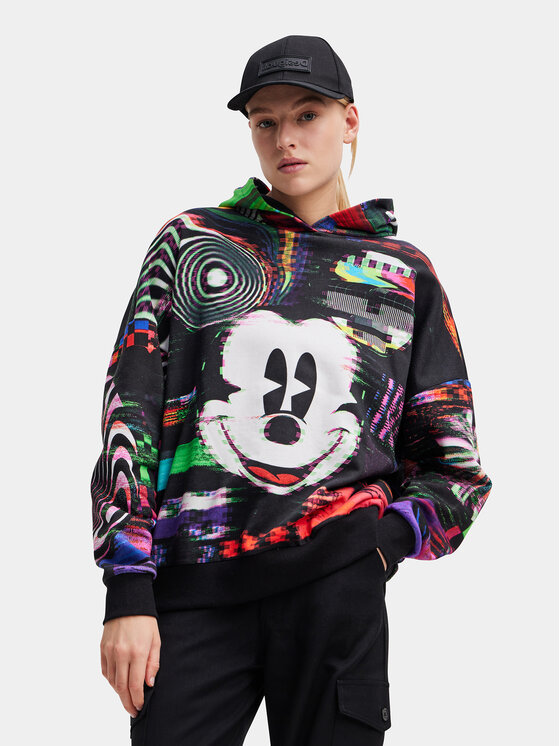 Desigual Mikina 23WWSK11 Čierna Oversize