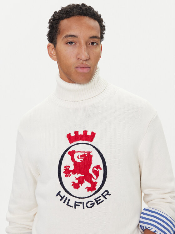 Tommy Hilfiger Tommy Hilfiger Гольф MW0MW41482 Écru Regular Fit