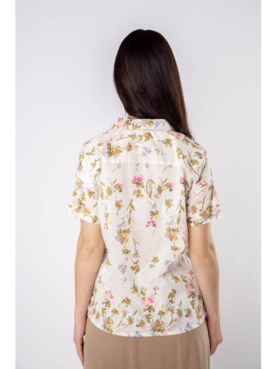 QUIOSQUE QUIOSQUE Halenka VEVO SHIRT Écru Regular Fit