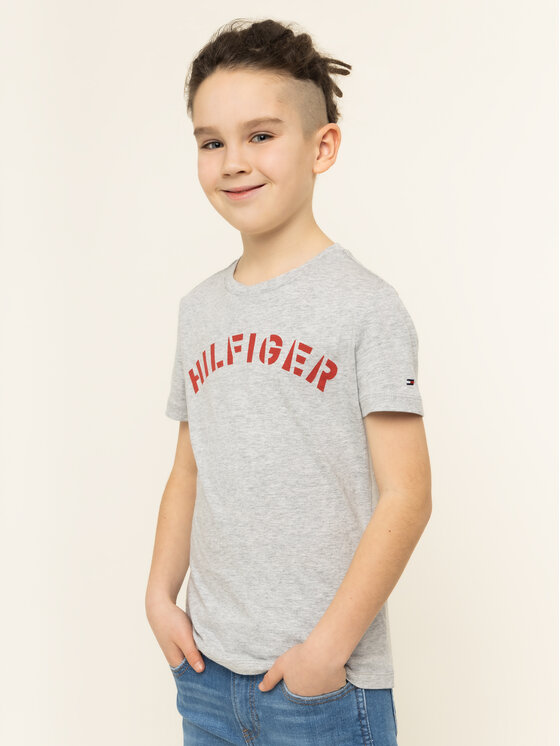 Tommy Hilfiger Tommy Hilfiger Marškinėliai Graphic Tee KB0KB05427 D Pilka Regular Fit