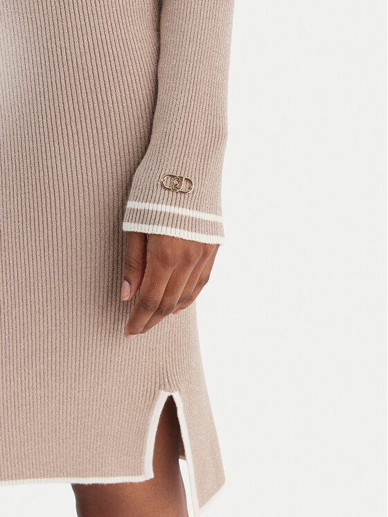 Liu Jo Sport Liu Jo Sport Trikotāžas kleita TF5028 MS49I Bēšs Regular Fit