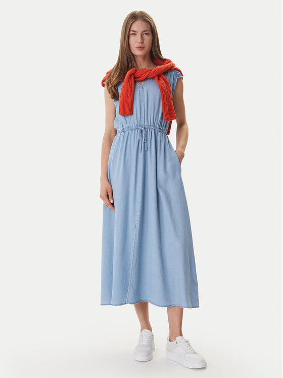 DKNY DKNY Každodenné šaty DJ6D9183 Modrá Relaxed Fit
