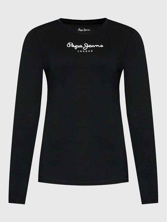Pepe Jeans Pepe Jeans Palaidinė New Virginia PL505203 Juoda Slim Fit
