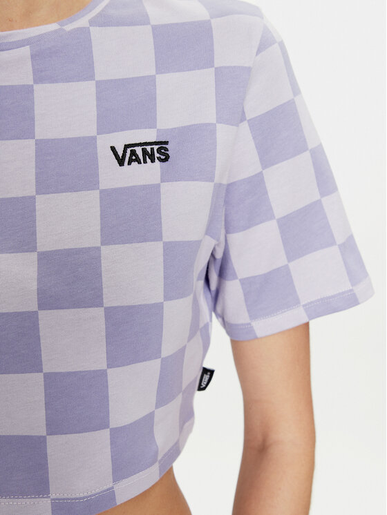 Vans Vans T-shirt Checker Crew Crop Ii VN000GB5 Tamnoplava Regular Fit