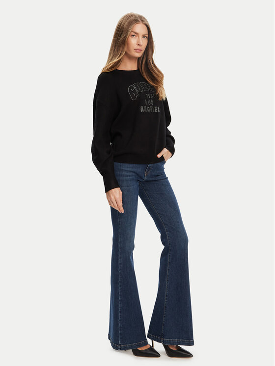Guess Guess Πουλόβερ W5YR26 Z26I2 Μαύρο Regular Fit