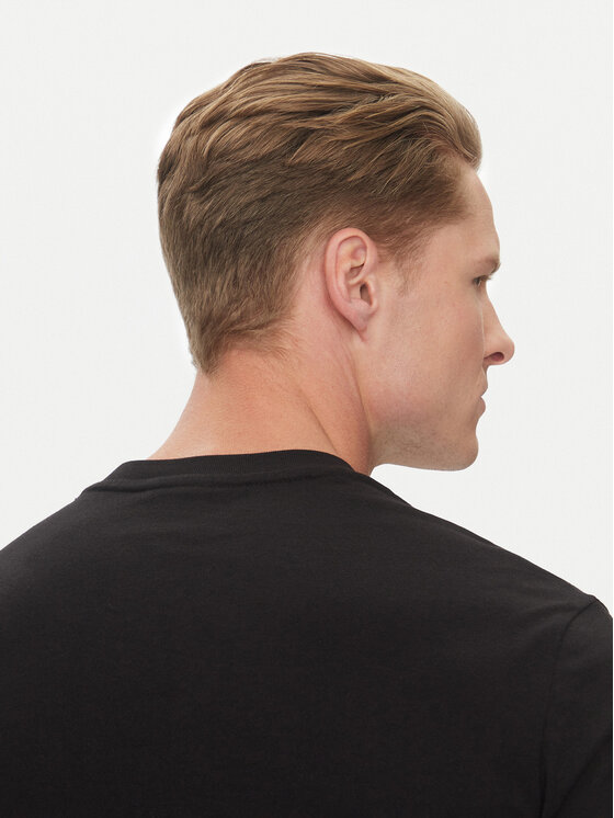 Calvin Klein Calvin Klein T-krekls Double Logo K10K114149 Melns Regular Fit